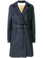 Fay Belted Midi Trench Coat - Black