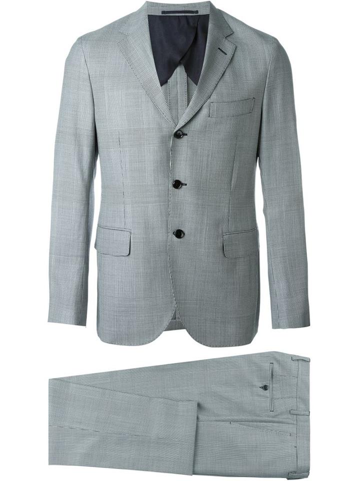 Mp Massimo Piombo Glenurquhart Print Suit