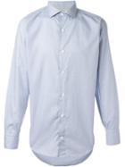Eleventy Spread Collar Shirt, Men's, Size: 38, Blue, Cotton