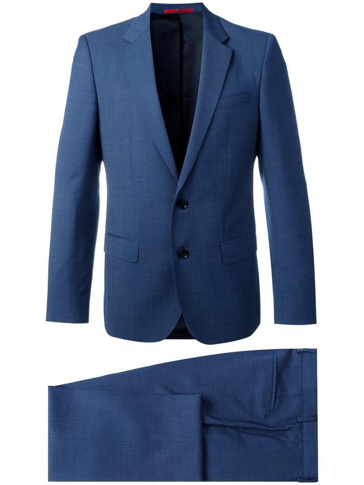 Boss Hugo Boss Two Piece Suit, Men's, Size: 48, Blue, Viscose/virgin Wool