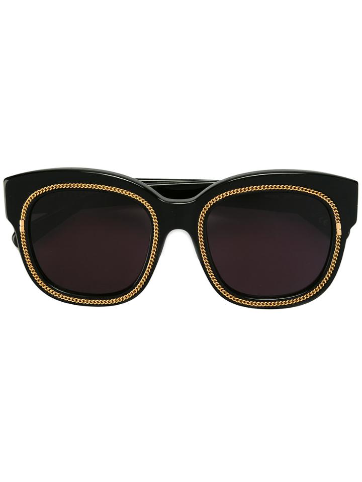 Stella Mccartney Eyewear Falabella Lens Square Sunglasses - Black