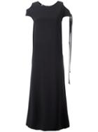 Helmut Lang Cut-out Shoulders T-shirt Dress, Women's, Size: Large, Blue, Silk/acetate/viscose