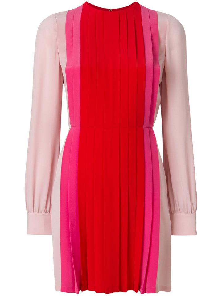 Valentino Pleated Panel Dress - Pink & Purple