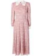 Fendi Pleated Longsleeved Dress - Pink
