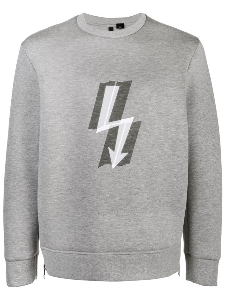 Neil Barrett Lightning Bolt Jumper - Grey