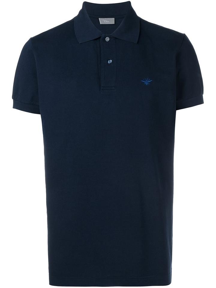 Dior Homme Bee Logo Polo Shirt, Men's, Size: Small, Blue, Cotton
