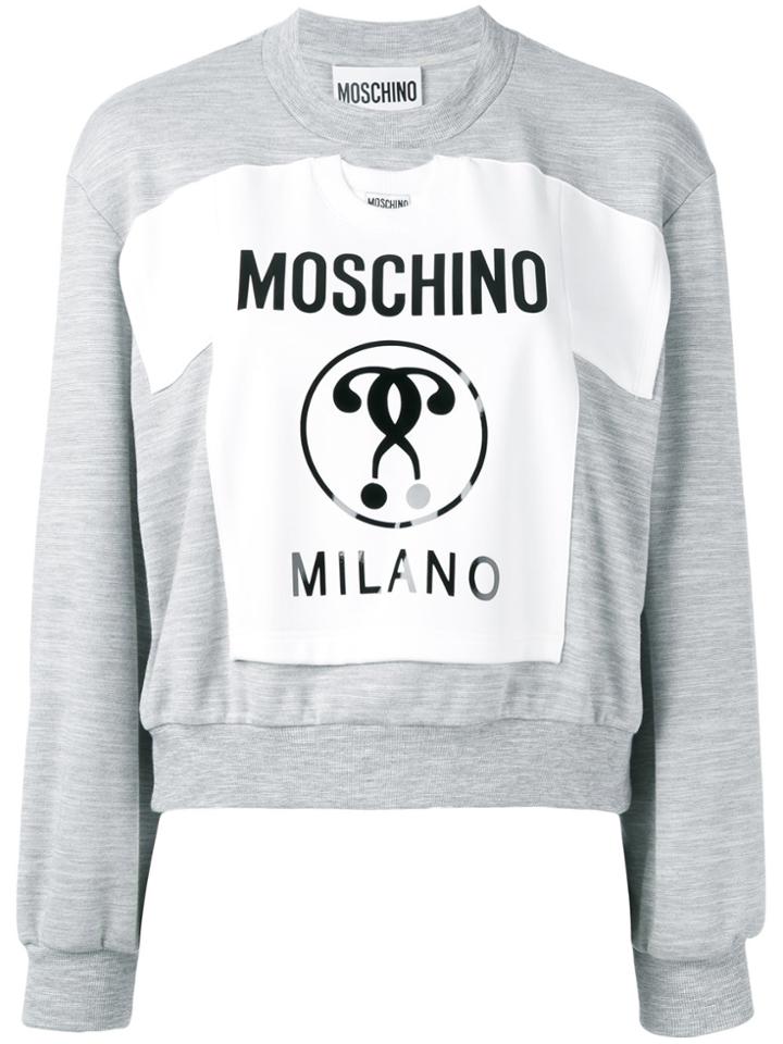 Moschino Milano Patch Sweatshirt - Grey
