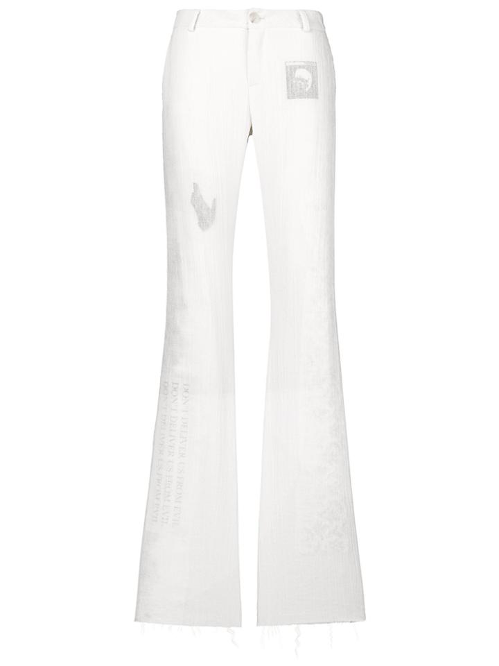 Hyein Seo Flared Layered Trousers - White