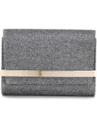 Jimmy Choo Bow Clutch, Women's, Grey, Leather/metal Other/polyurethane