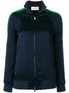 Valentino Vltn Techno Contrast Stitched Track Jacket - Blue