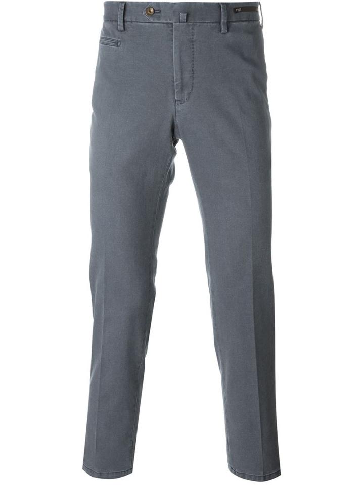 Pt01 Chino Trousers, Men's, Size: 50, Blue, Cotton/spandex/elastane