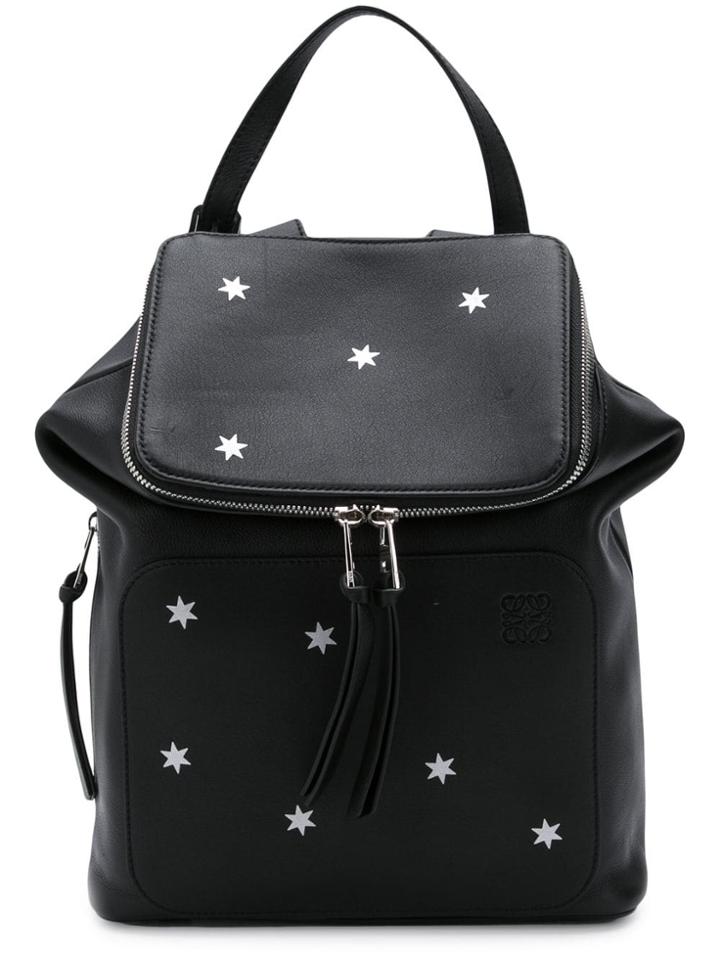Loewe Goya Backpack With Star Print - Black