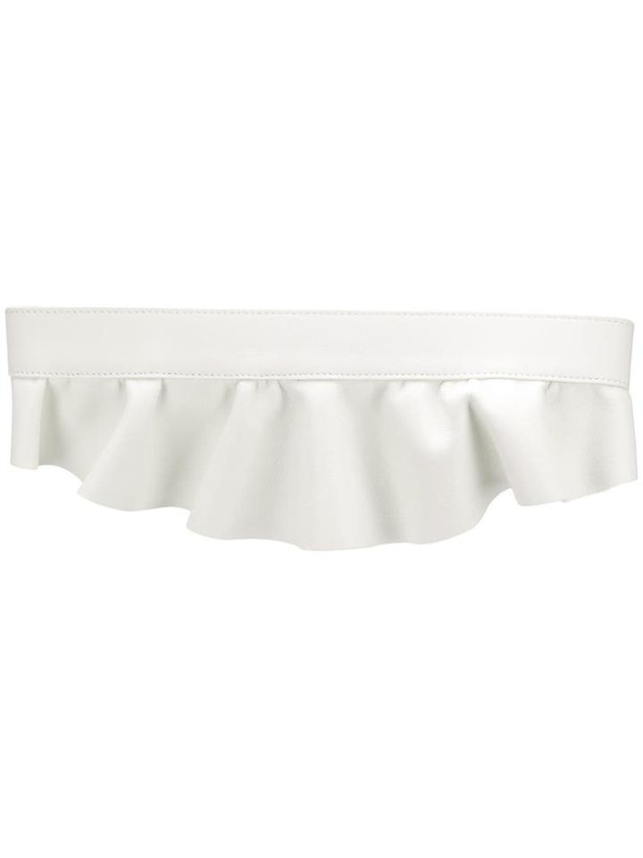 Max Mara Ruffled Hem Belt - White