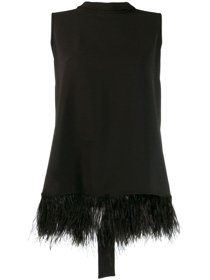 P.a.r.o.s.h. Faux-feather Embellished Blouse - Black