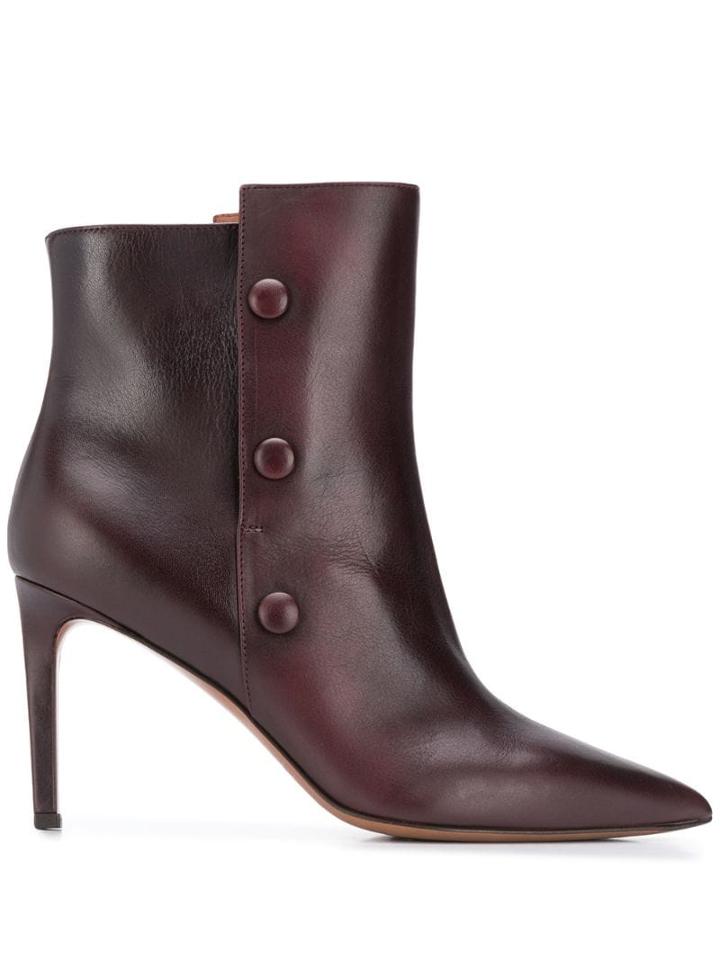 L'autre Chose Pointed Ankle Boots - Red