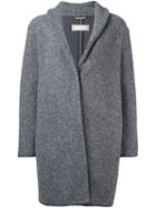 Fabiana Filippi Shawl Lapel Coat, Women's, Size: 42, Grey, Nylon/polyamide/spandex/elastane/virgin Wool