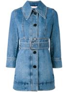 Marni - Belted Denim Jacket - Women - Cotton - 40, Blue, Cotton