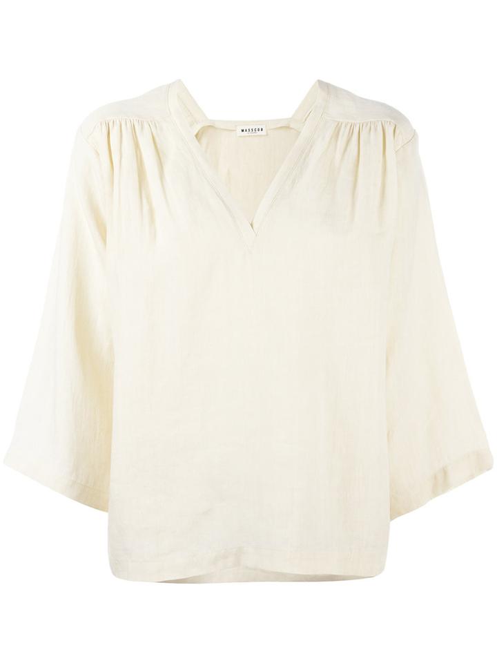 Masscob Slouch Blouse, Women's, Size: Small, Nude/neutrals, Linen/flax
