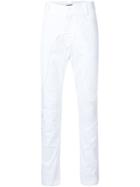 Patchwork Denim Jeans, Men's, Size: 50, White, Cotton/spandex/elastane, Alexandre Plokhov