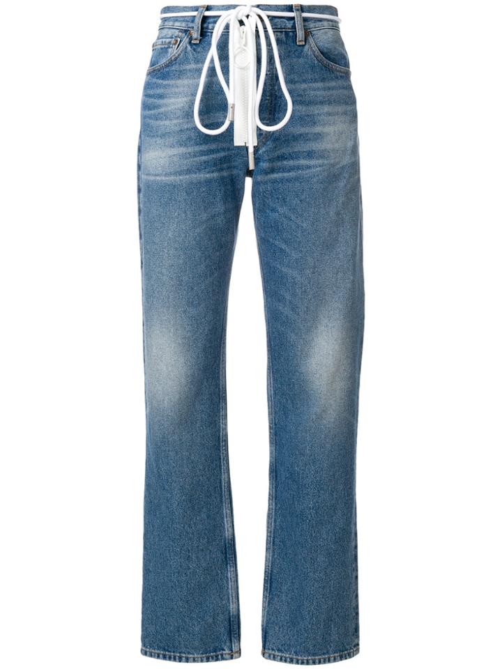 Off-white Drawstring Jeans - Blue