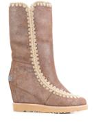 Mou French Toe Eskimo Tall Boots - Metallic