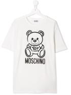 Moschino Kids Teen Toy Bear Print T-shirt - White