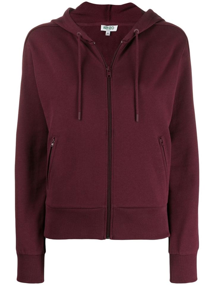 Kenzo Zip Front Hoodie - Red