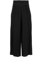 Homme Plissé Issey Miyake Wide-legged Pleated Trousers, Men's, Size: 2, Black, Polyester