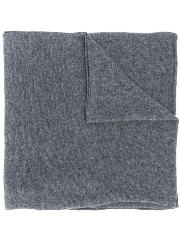 Lamberto Losani Soft Knit Scarf - Grey