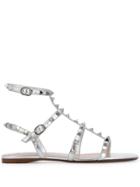Valentino Garavani Rockstud Ankle Flat Sandals - Grey