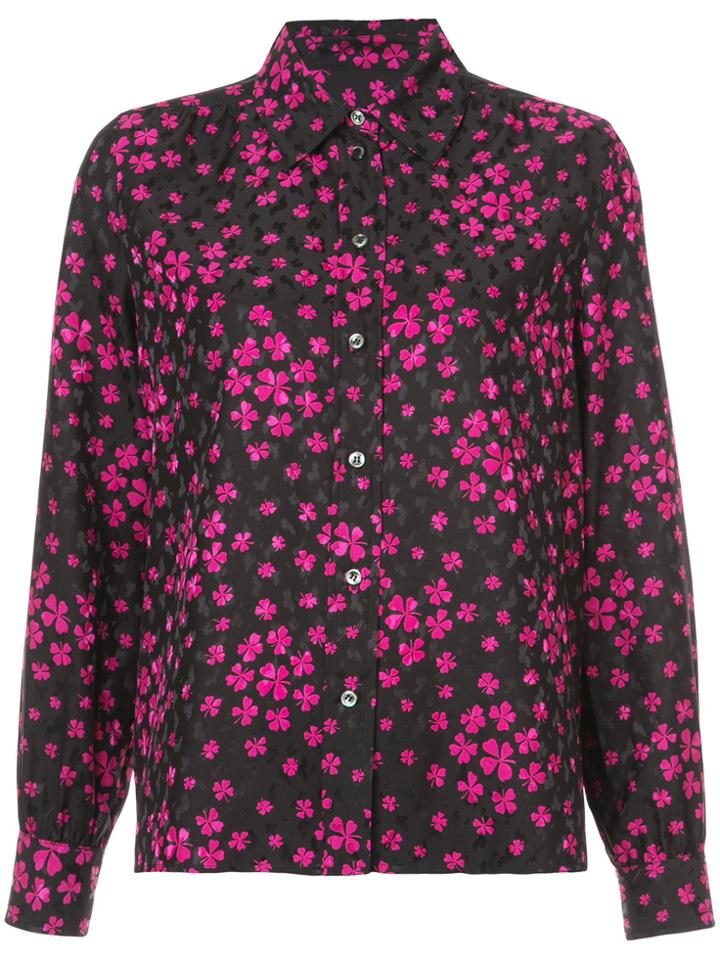 Vanessa Seward Four Leaf Clover Shirt - Black