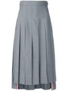 Thom Browne High-waist Pleated Skirt - Grey