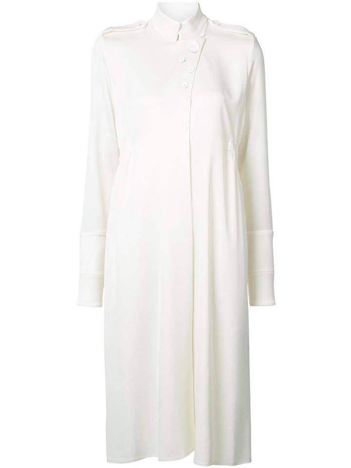 Ellery Midi Shirt Dress, Women's, Size: 2, White, Acetate/polyester