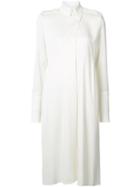 Ellery Midi Shirt Dress, Women's, Size: 2, White, Acetate/polyester