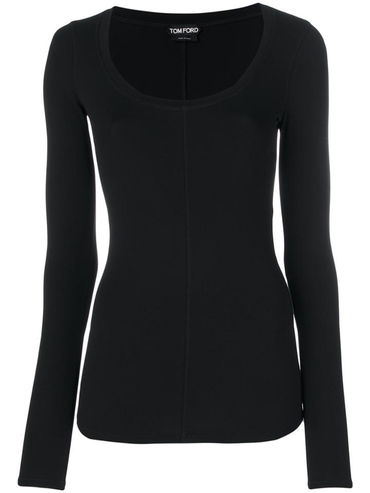 Tom Ford Long Sleeve T-shirt - Black