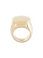 Givenchy Flat Top Signet Ring, Size: Medium, Metallic