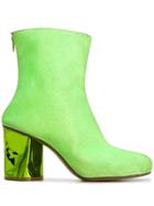 Maison Margiela Crushed Heel Ankle Boots - Green