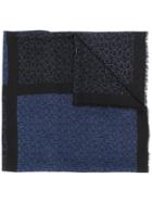 Calvin Klein Two Tone Monogram Scarf - Black