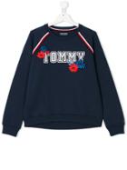 Tommy Hilfiger Junior Teen Logo Printed Sweatshirt - Blue