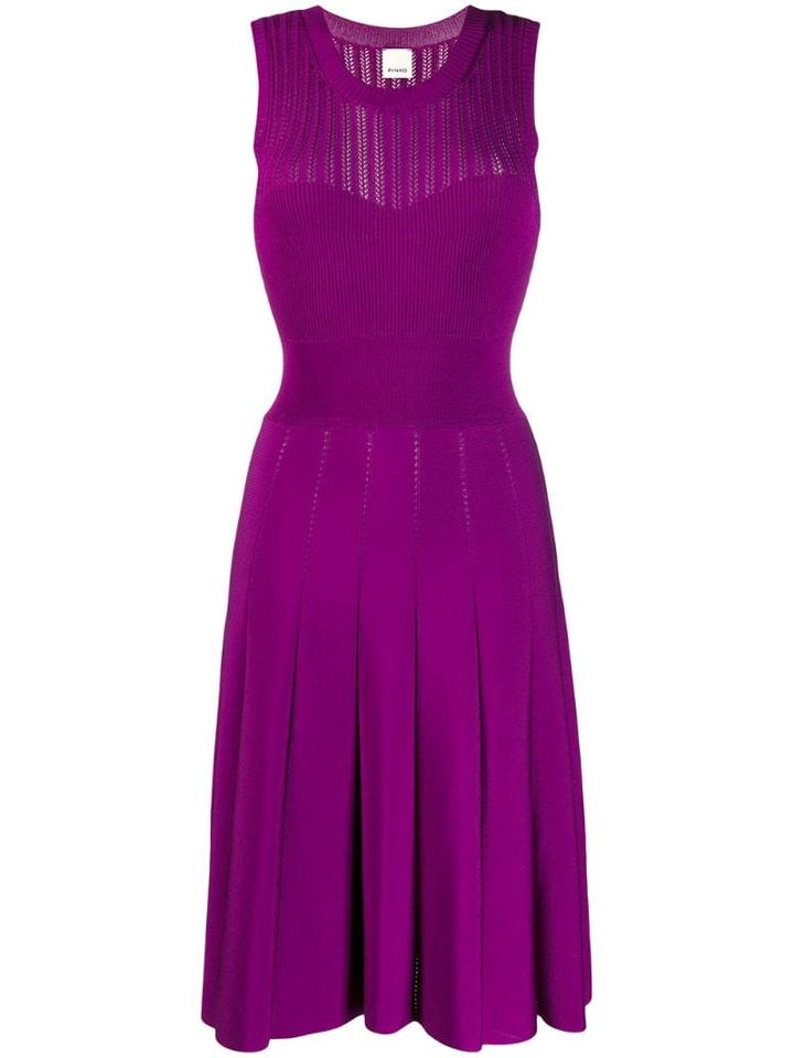 Pinko Knitted Midi Dress - Purple