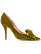 Fausto Puglisi Bow Embellished Pumps - Green