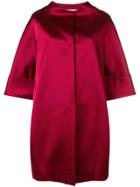 Gianluca Capannolo Oversized Cropped Sleeve Coat - Red