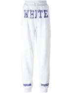 Off-white - Striped Sweat Pants - Women - Cotton - S, White, Cotton