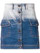 Just Cavalli Front Button Mini Skirt - Blue