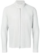 Homme Plissé Issey Miyake - Embroidered Jacket - Men - Polyester - L, Grey, Polyester