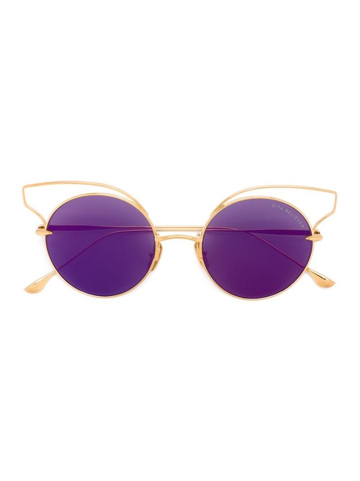 'believer' Sunglasses, Women's, Grey, Gold Plated Titanium, Dita Eyewear