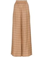 Golden Goose Deluxe Brand Sophie High-rise Checked Trousers - Brown
