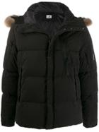 Cp Company Raccoon Fur Hooded Jacket - Black
