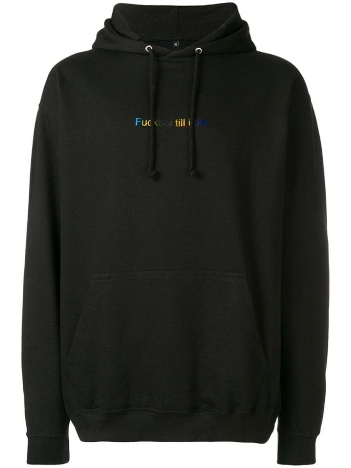 F.a.m.t. Slogan Hooded Sweatshirt - Black