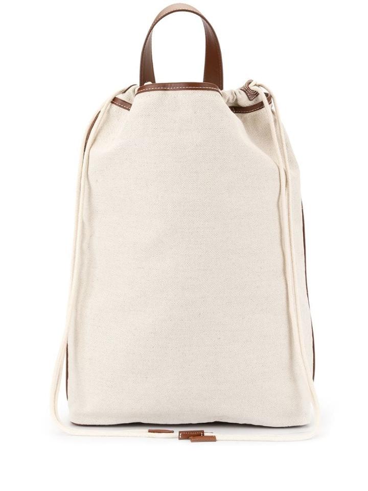 Le 17 Septembre Squared Canvas Backpack - White